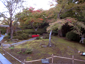 円通院の庭園。ほんのりと木々が色づき始めています。